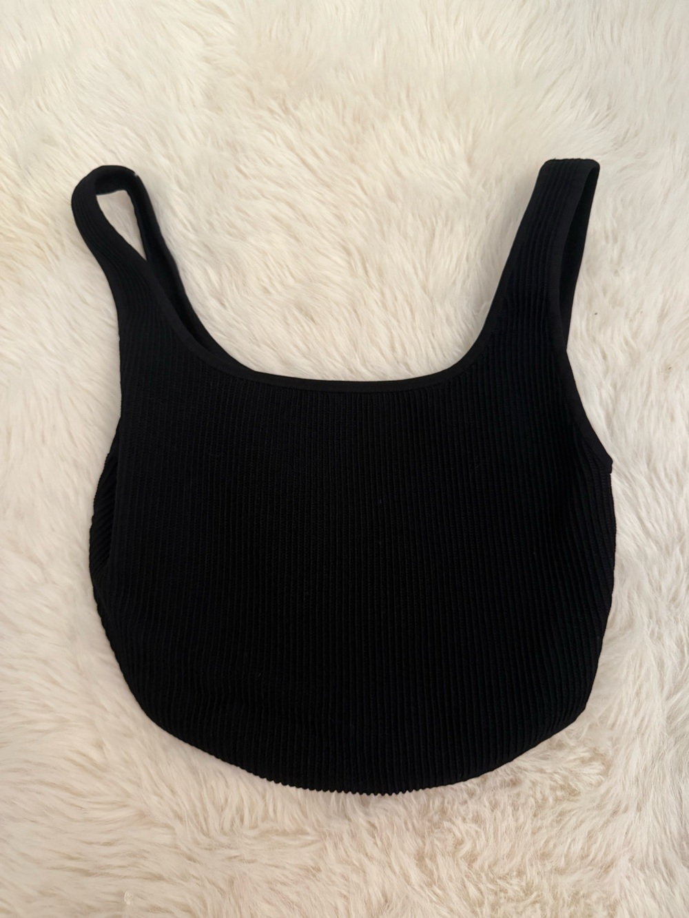 Ribbed Black Tank Top Babaton Aritzia